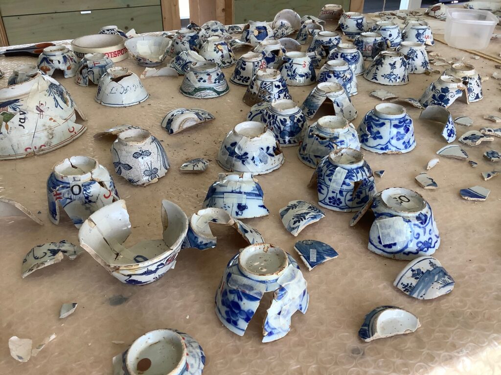 Zogwetering scherven