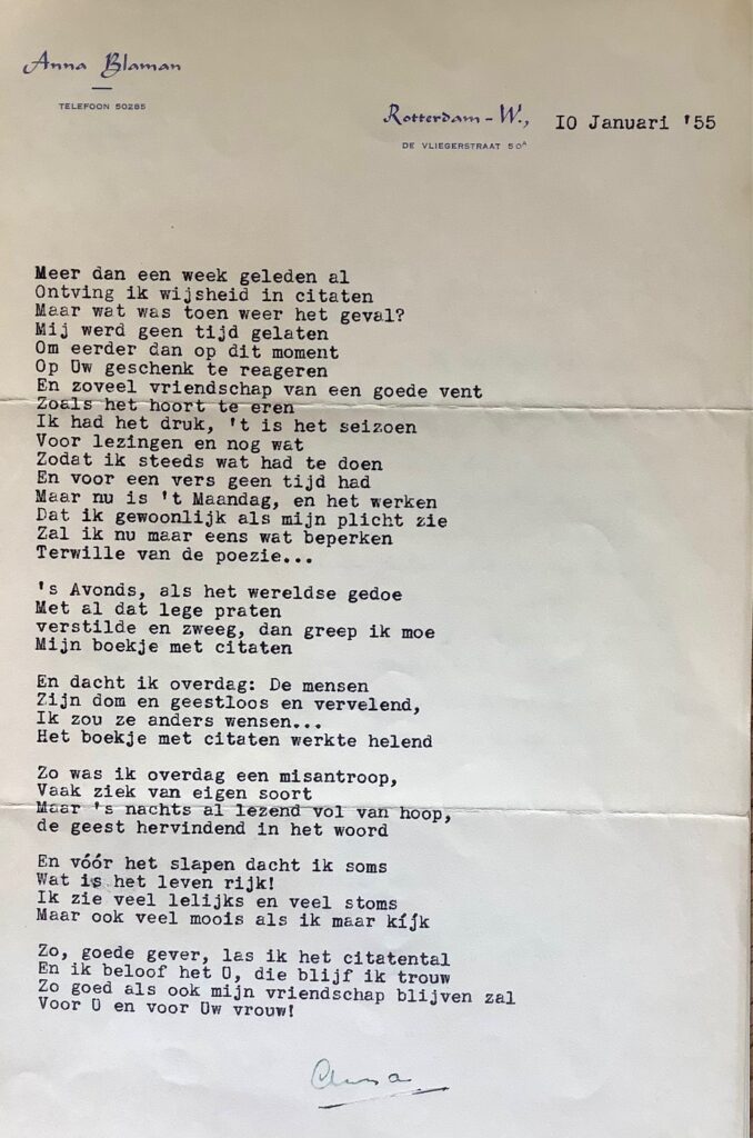 Kerstgedicht van Anna Blaman