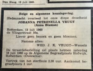 overlijden Anna Blaman